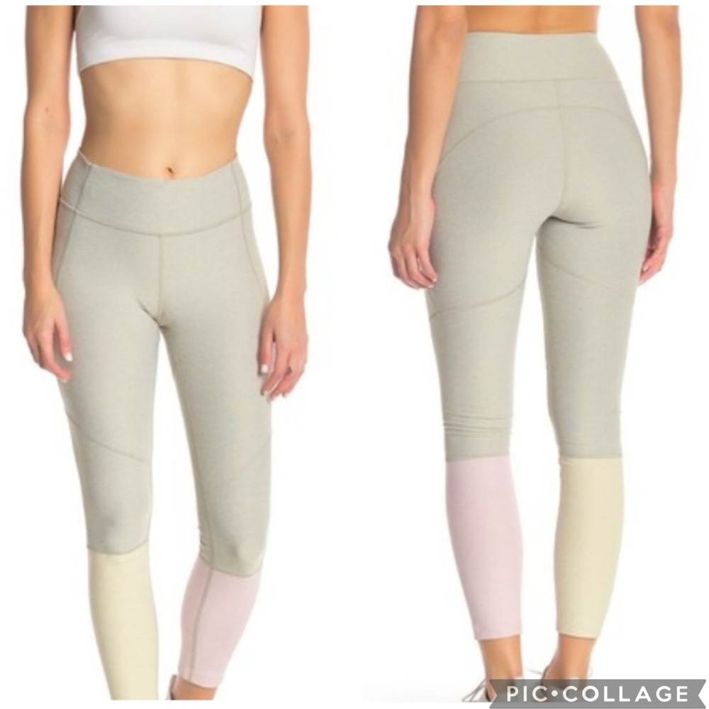 Outdoor Voices Dipped Colorblock Leggings Pastel‎ Concrete Limestone Dahlia M